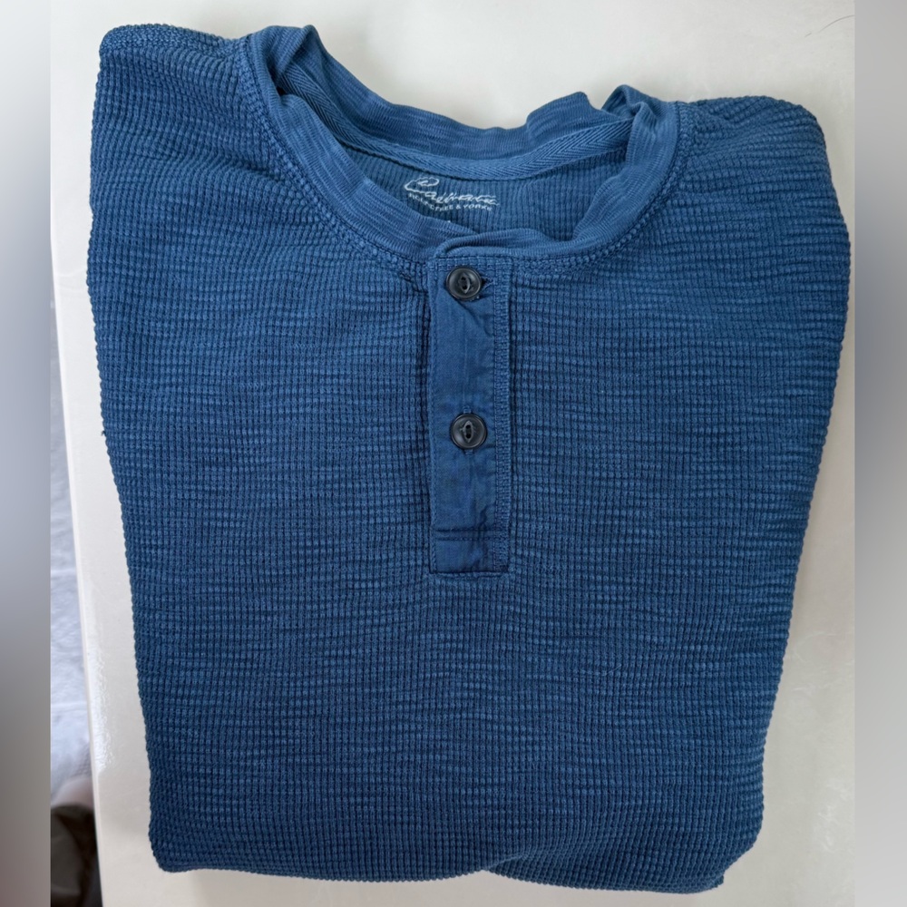 Roundtree & Yorke Blue Casual Henley